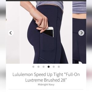 💙Lululemon Athletica Speed Up Luxtreme High-Waisted Leggings - In Navy